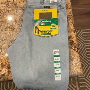 Wrangler Men's Slim Fit Cowboy Cut Jeans - Light Blue